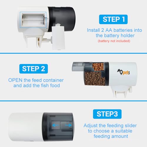 Qpets® Automatic Fish Feeder Timer Turtle Food Tank Accessories Aquarium Plastic Auto for Marine Aquariums Pond 11 Cm X 5 Cm X 15 3 PCS Qpets® Automatic Fish Feeder Timer Turtle Food Tank Accessories Aquarium Plastic Auto for Marine Aquariums Pond 11 Cm X 5 Cm X 15 3 PCS